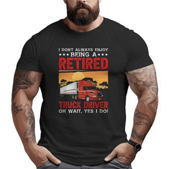 Trucker Semi Trailer Truck Driver Big and Tall Men T-shirt | Mazezy