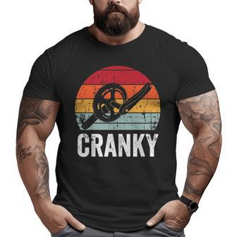 Vintage Cranky Bike Bicycle Rider Cycling Lover Big and Tall Men T-shirt | Mazezy