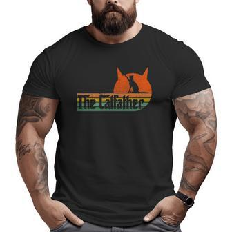 Vintage Retro The Catfather Big and Tall Men T-shirt | Mazezy