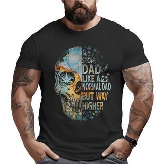 Weed Skull For Stoner Dad Marijuana Cannabis Big and Tall Men T-shirt | Mazezy