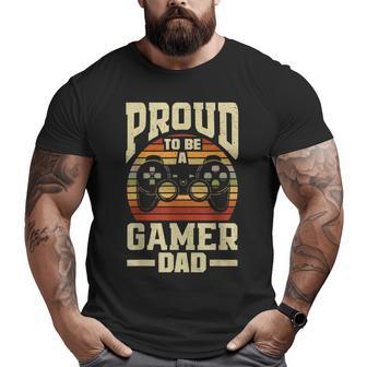 Gamer Dad For Father's Day Video Games Gamer Big and Tall Men T-shirt | Mazezy
