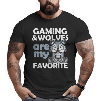 Gaming Wolf Gamer Big and Tall Men T-shirt | Mazezy