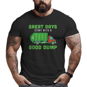 Garbage Truck Recycling Trash Recycle Garbageman Waste Bin Big and Tall Men T-shirt | Mazezy