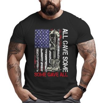 All Gave Some Some Gave All Flag Veteran Memorial's Day Men Big and Tall Men T-shirt | Mazezy