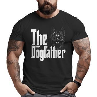 German Shepherd Dog Dad Dogfather Dogs Daddy Father Big and Tall Men T-shirt | Mazezy