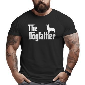 German Shepherd Dogfather Pet Lover Big and Tall Men T-shirt | Mazezy