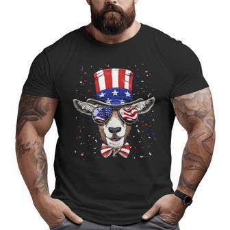 Goat 4Th Of July American Goat Usa Flag Big and Tall Men T-shirt | Mazezy