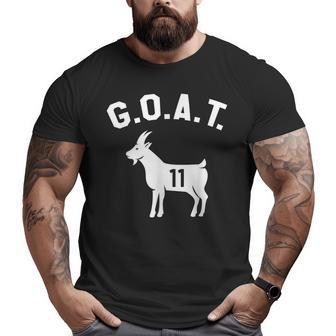 Goat Number 11 Greatest Of All Time Dad Joke Big and Tall Men T-shirt | Mazezy