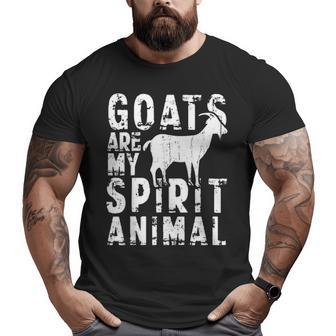 Goat Are My Spirit Animal Lover Big and Tall Men T-shirt | Mazezy