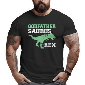 Godfather Saurus-Rex Dinosaur Lovers Big and Tall Men T-shirt | Mazezy