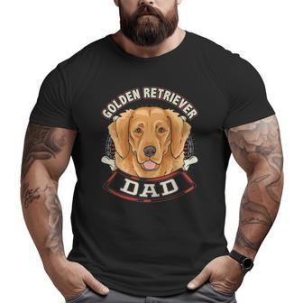 Golden Retriever Dad Father's Day Big and Tall Men T-shirt | Mazezy