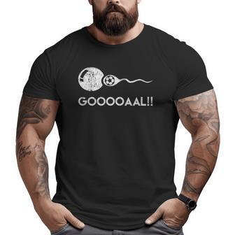 Gooooaal Soccer Expectant Father Big and Tall Men T-shirt | Mazezy