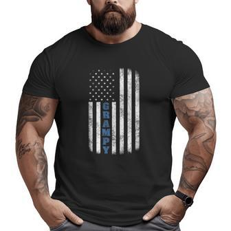 Grampy American Flag Tee Father's Day Grandpa Big and Tall Men T-shirt | Mazezy
