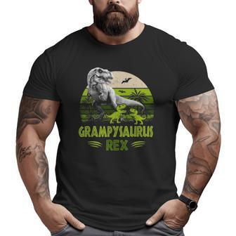 Grampysaurus Rexrex Dinosaur Cute Father's Day Big and Tall Men T-shirt | Mazezy