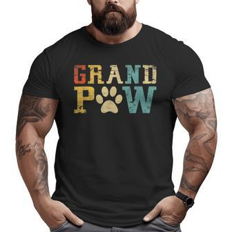 Grand Paw Dog Dog Lover Grandpaw Grandpa Big and Tall Men T-shirt | Mazezy CA