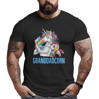 Granddadcorn Muscle Unicorn Grandpa Baby Big and Tall Men T-shirt | Mazezy