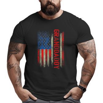 Granddaddy American Flag For Men Father's Day Big and Tall Men T-shirt | Mazezy