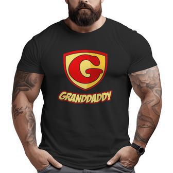 Granddaddy Superhero Boy Father's Day Tee Big and Tall Men T-shirt | Mazezy