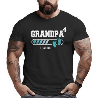 Grandpa 4 Fourth Time Grandpa Grandpa Of Four Big and Tall Men T-shirt | Mazezy