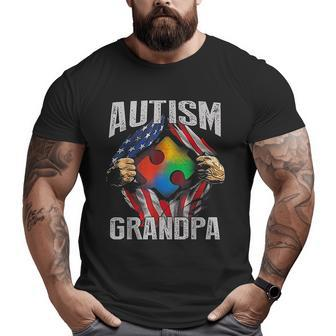 Grandpa American Flag Big and Tall Men T-shirt | Mazezy CA