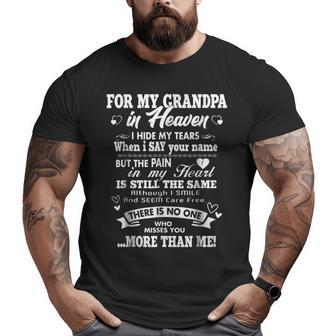 Grandpa My Angels In Memory Of Parents In Heaven Big and Tall Men T-shirt | Mazezy UK