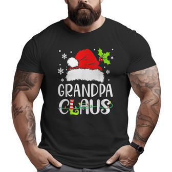 Grandpa Claus Christmas Pajama Family Matching Xmas Big and Tall Men T-shirt | Mazezy