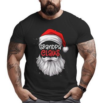 Grandpa Claus Hat Santa Beard Matching Family Pajama Big and Tall Men T-shirt | Mazezy