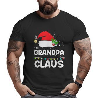 Grandpa Claus Santa Hat Xmas Christmas Big and Tall Men T-shirt | Mazezy