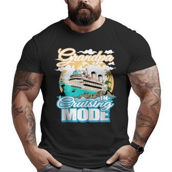 Grandpa In Cruising Mode Vacation Boat Trip And Family Grandpa Big and Tall Men T-shirt | Mazezy