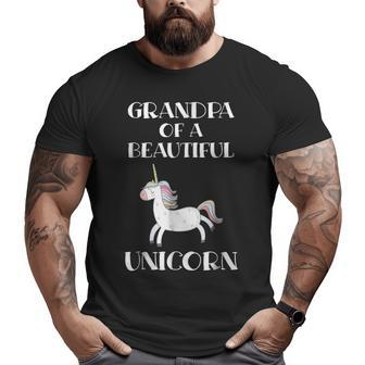 Grandpa Unicorn Cute Halloween Big and Tall Men T-shirt | Mazezy