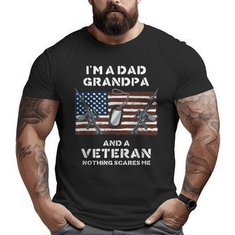 Grandpa And Military Veteran Fathers Day Big and Tall Men T-shirt | Mazezy