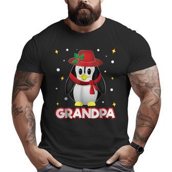 Grandpa Penguin Matching Family Christmas Squad Big and Tall Men T-shirt | Mazezy