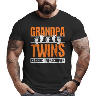 Grandpa Of Twins Fathers Day Big and Tall Men T-shirt | Mazezy