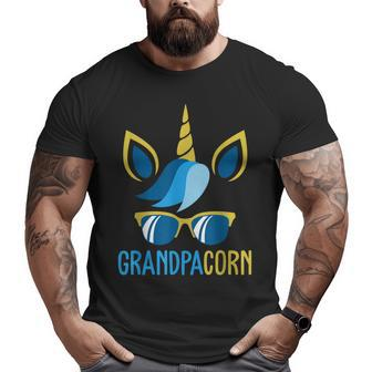 Grandpacorn Family Grandpa Father's Day Unicorn Big and Tall Men T-shirt | Mazezy