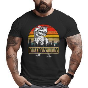 Grandpasaurus Dinosaur Rex Father Day For Dad Big and Tall Men T-shirt | Mazezy