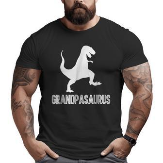 Grandpasaurus Rex Grandpa Dinosaur Father's Day Big and Tall Men T-shirt | Mazezy
