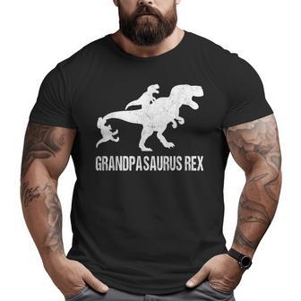 Grandpasaurus T Rex Dinosaur Grandpa Saurus Family Matching Big and Tall Men T-shirt | Mazezy