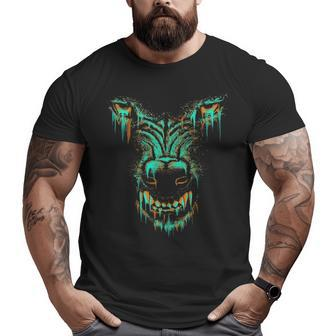 Gray Wolf For Child Big and Tall Men T-shirt | Mazezy