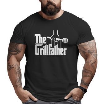 The Grillfather Dad Chef Grilling Grill Master Bbq Big and Tall Men T-shirt | Mazezy