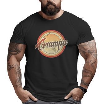 Graphic Grumpa Vintage Retro Father's Day Men Big and Tall Men T-shirt | Mazezy