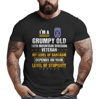 Grumpy Old 10Th Mountain Division Veteran Veterans Day Big and Tall Men T-shirt | Mazezy DE