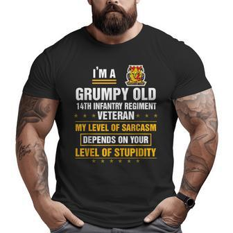 Grumpy Old 14Th Infantry Regiment Veteran Soldier Xmas Big and Tall Men T-shirt | Mazezy