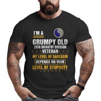 Grumpy Old 29Th Infantry Division Veteran Day Xmas Big and Tall Men T-shirt | Mazezy