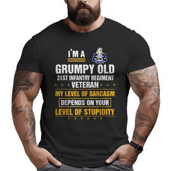 Grumpy Old 31St Infantry Regiment Veteran Soldier Xmas Big and Tall Men T-shirt | Mazezy AU