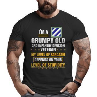 Grumpy Old 3Rd Infantry Division Veteran Father Day Big and Tall Men T-shirt | Mazezy