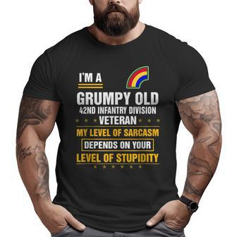 Grumpy Old 42Nd Infantry Division Veteran Soldier Xmas Big and Tall Men T-shirt | Mazezy