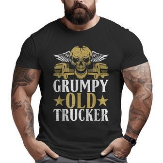 Grumpy Old Trucker Truck Driver Big and Tall Men T-shirt | Mazezy