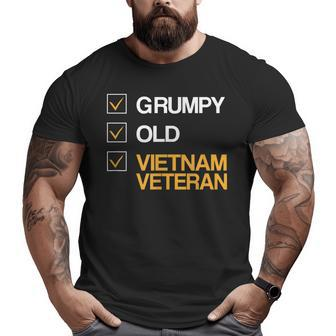 Grumpy Old Vietnam Veteran American Veteran Grandpa Big and Tall Men T-shirt | Mazezy DE