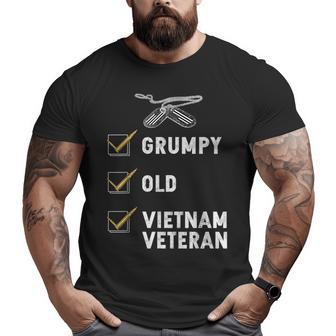 Grumpy Old Vietnam Veteran T Big and Tall Men T-shirt | Mazezy