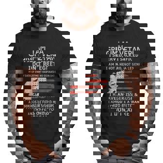 I Am A Grumpy Veteran I Dont Care Veteran Grumpy Old Man Big and Tall Men T-shirt | Mazezy